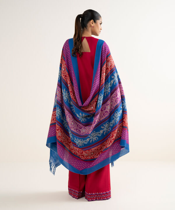 3 Piece - Embroidered Twill Suit