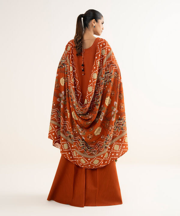 3 Piece - Embroidered Khaddar Suit