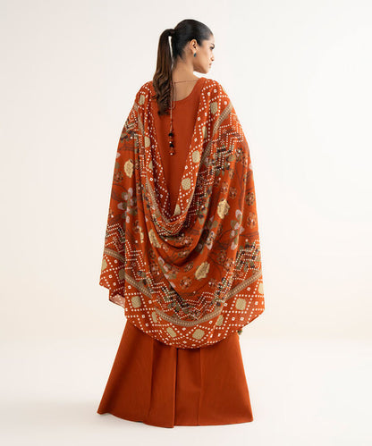 3 Piece - Embroidered Khaddar Suit