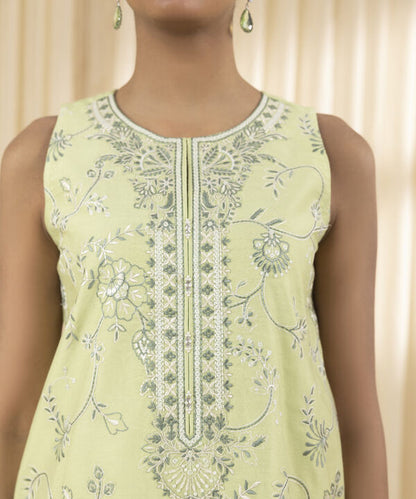 3 Piece - Embroidered Net Suit (Unstitched)