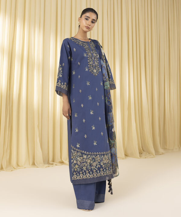 3 Piece - Embroidered Lawn Suit (Unstitched)