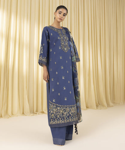 3 Piece - Embroidered Lawn Suit (Unstitched)