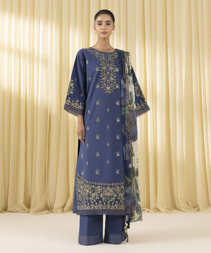 3 Piece - Embroidered Lawn Suit (Unstitched)