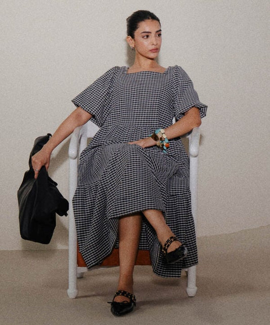 Gingham Tier Dress (Stitched)