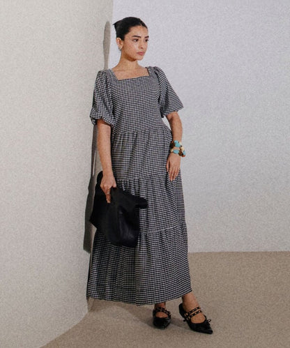 Gingham Tier Dress (Stitched)