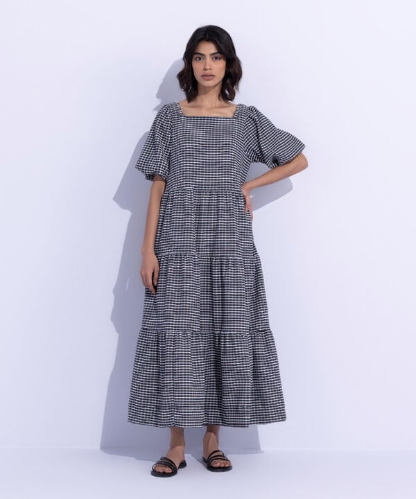 Gingham Tier Dress (Stitched)