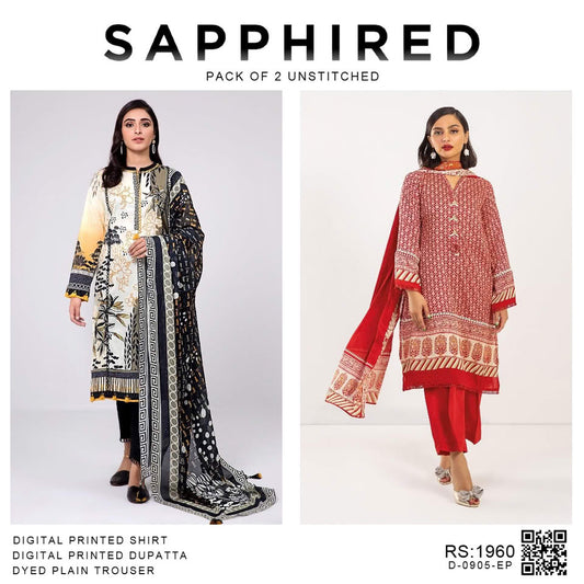 Pack of 2 Unstitched Code D-0905-EP