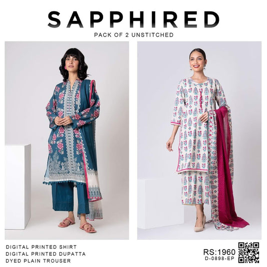 Pack of 2 Unstitched Code D-0898-EP