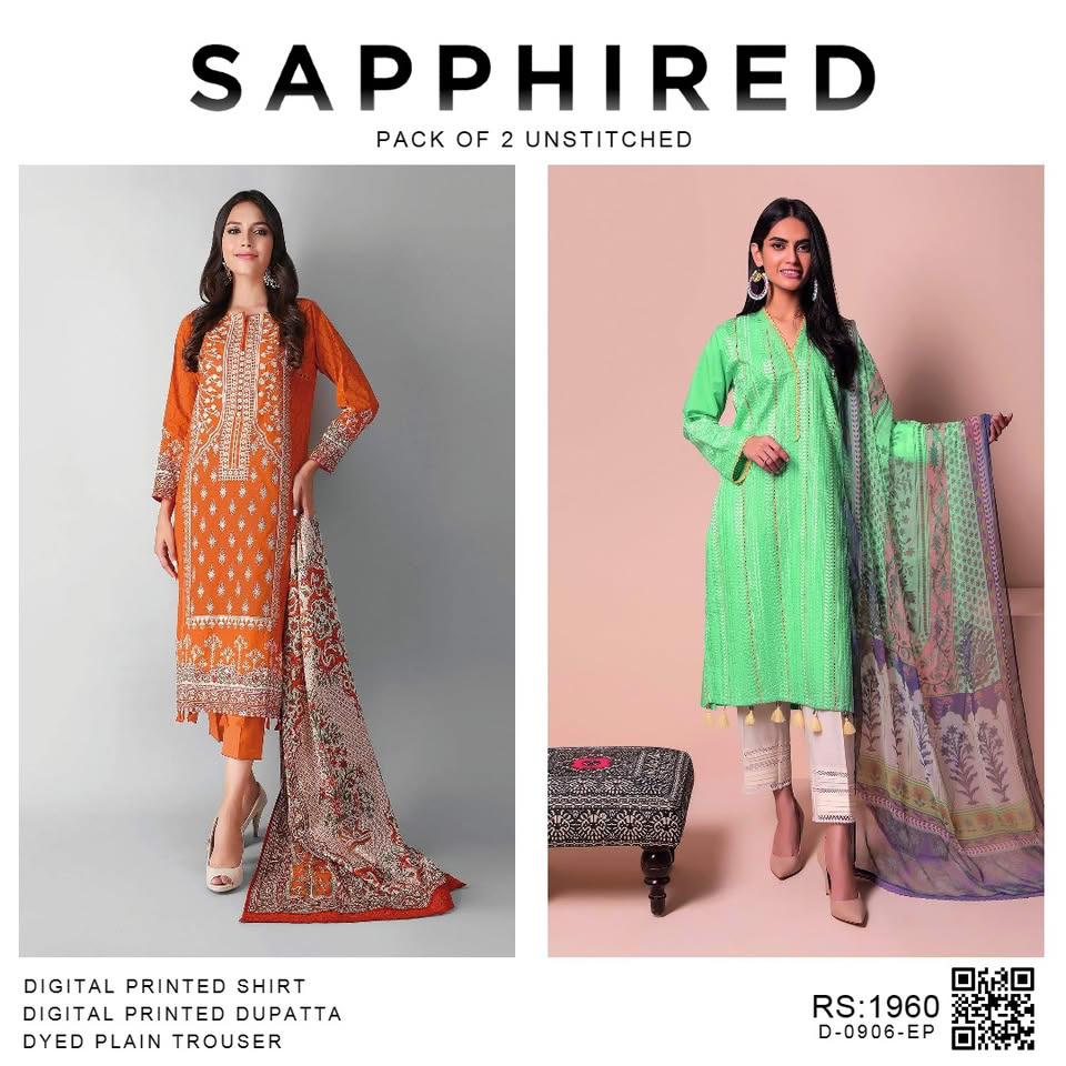 Pack of 2 Unstitched Code D-0906-EP