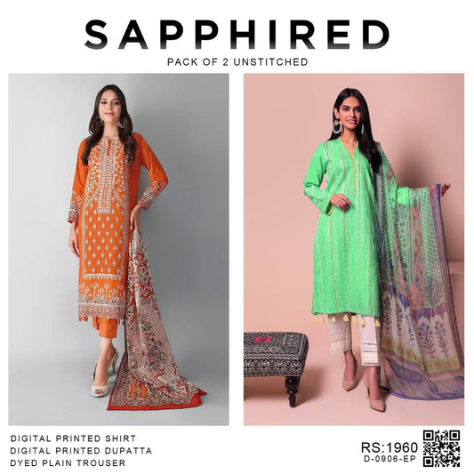 Pack of 2 Unstitched Code D-0906-EP