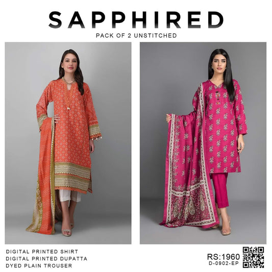 Pack of 2 Unstitched Code D-0902-EP