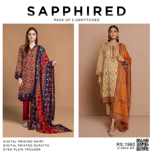 Pack of 2 Unstitched Code D-0904-EP