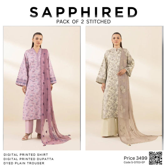 Pack of 2 stitched Code S-0703-EP