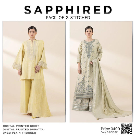 Pack of 2 stitched Code S-0715 -EP