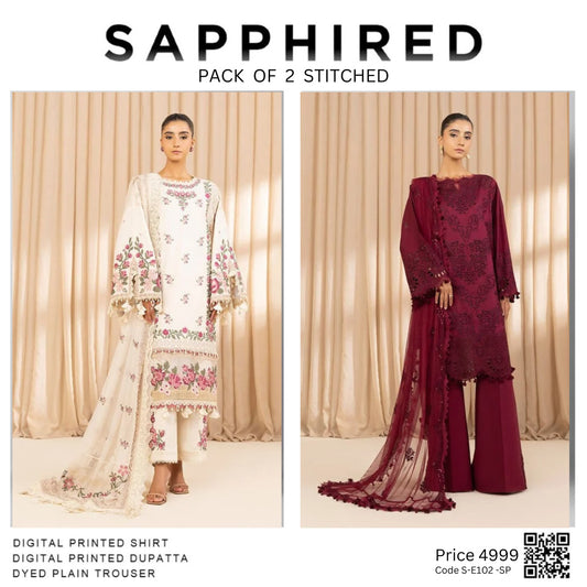 Pack of 2 stitched Code S-E102-SP