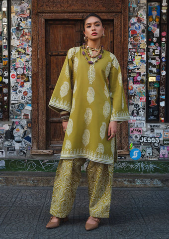 MUSTARD-LAWN-2 PIECE (W25P2010)