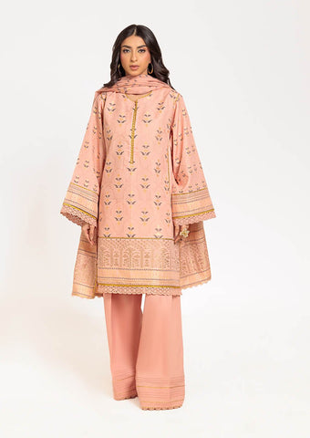 Peach-Jacquard-3 Pc (WUS25J3004)