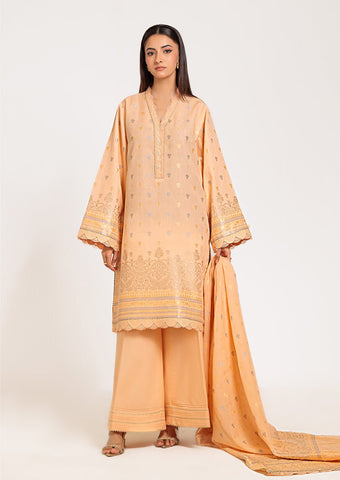 Peach-Jacquard-3 Pc (WUS25J3017)