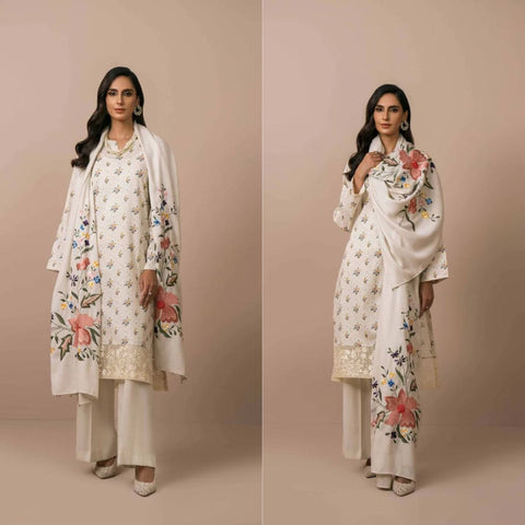 Sapphire SP-888 Dhanak Embroidered 3pc wt